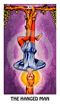 The Hanged Man Tarot Card Major Arcana Rider Waite Smith