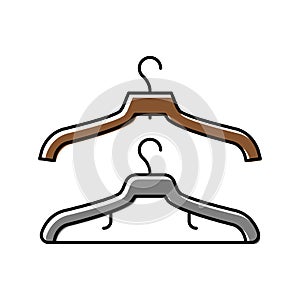 hanger accessory color icon vector illustration