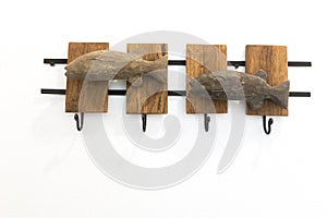 Hanger hook, Wall hanger or wall hook on white wall