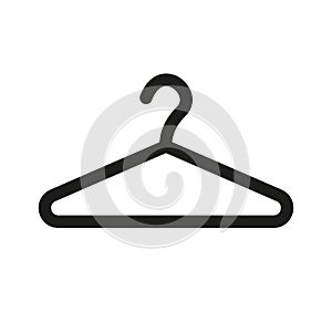 The hanger icon. Coat rack symbol. Flat