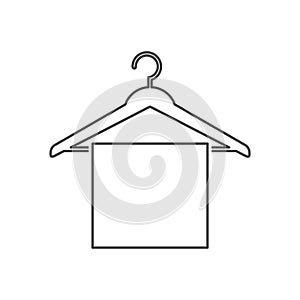 Hanger sign icon, Cloakroom symbol