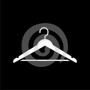 Hanger sign icon, Cloakroom symbol on dark background