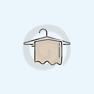 hanger with towel icon. Element of house hold icon for mobile concept and web apps. Colored hanger with towel icon can be used for