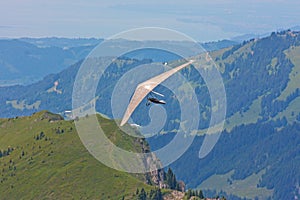 Hanggliding in Swiss Alps photo