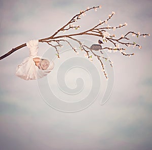 Hanging baby branch