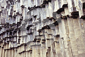 Hanging basalt columns