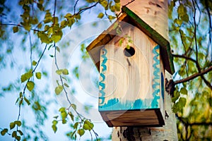 Hanging bird house box