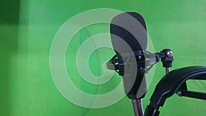 Hanging black condenser mic