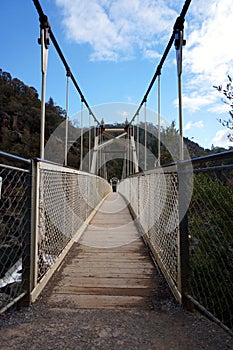 Hanging bridge at the Cataract Gorge Reserve, Launceston