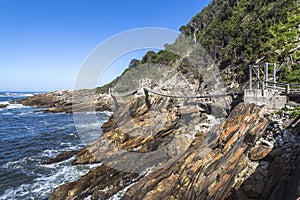 Hanging bridge over Storms River mouth, Tsitsikamma National Park