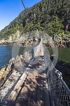 Hanging bridge over Storms River mouth, Tsitsikamma National Park