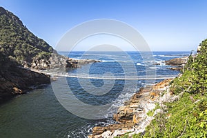 Hanging bridge over Storms River mouth, Tsitsikamma National Park