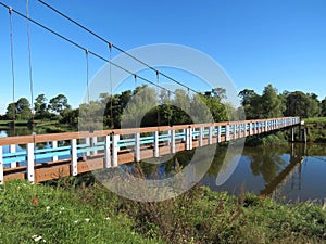 Hanging bridge in Rusne, Lithiania