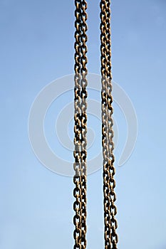 Hanging chain and blue sky