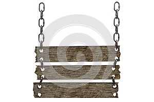 Hanging Chain linked Wooden Sign