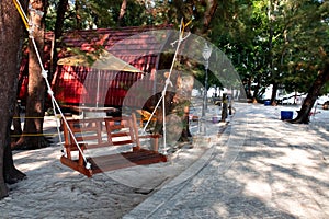 hanging chair near the karang panambungan