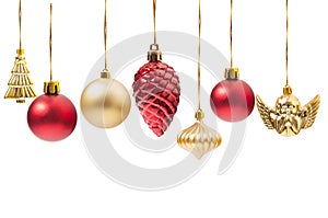 Hanging Christmas globes or various decorations