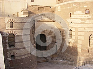 Old roman tower of Babylon in Coptic area of Cairo