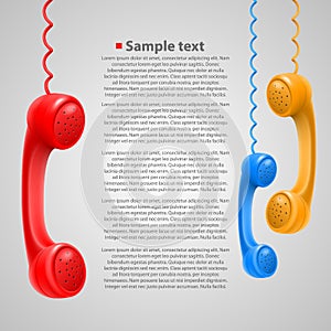 Hanging colored handsets