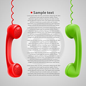 Hanging colored handsets