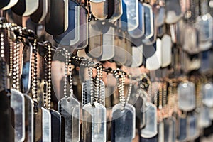 Hanging dog tags, Unlabeled bright