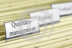 Hanging file QualitÃÂ¤tsmanagement