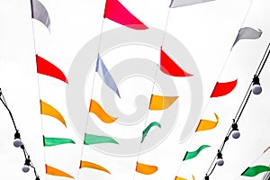 Hanging Flag on white background