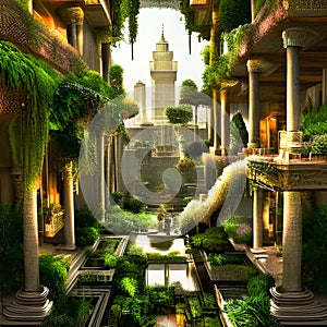 The hanging Gardens of Babylon depiction