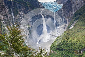 Hanging Glacier of Queulat National Park, Chile photo