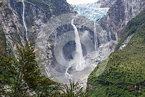 Hanging Glacier of Queulat National Park, Chile photo