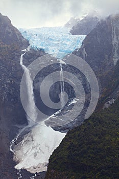 Hanging Glacier, Queulat National Park, Chile photo