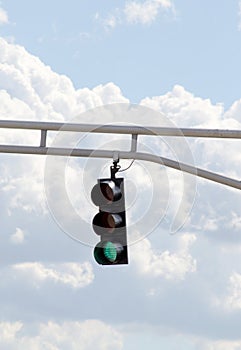 Hanging Green Traffic Signal