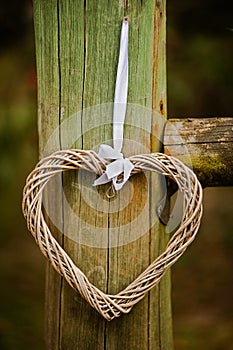 Hanging homemade heart