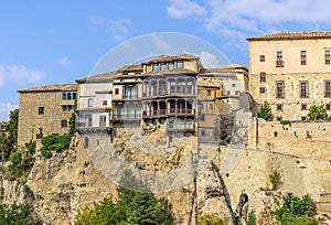 Hanging houses in the city of Cuenca. Castile la Mancha, Spain.