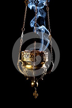 Hanging incense burner