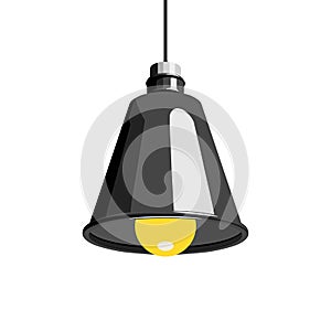 Hanging lamp, pendant lamp or ceiling lamp. Home, office or bar lighting concept