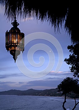 Hanging lamp in tropics