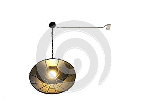 Hanging lamp on white background