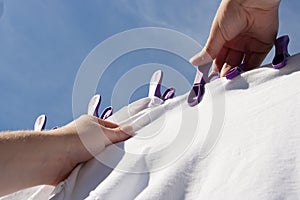 Hanging the laundry