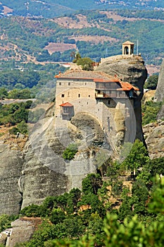 Hanging monastery at Meteora in Greece