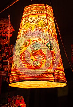 Hanging Painted Paper Lamp