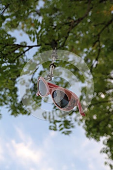 Hanging Pink Sunglasses