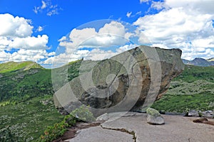 Hanging Rock in Ergaki mountains range