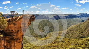 Hanging Rock and Grose Valley in the Blue Mountains, Australia,