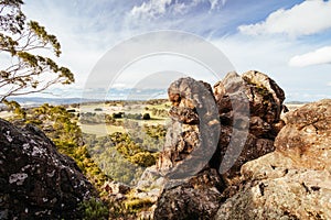 Hanging Rock in Macedon Ranges Australia