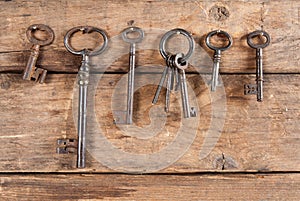 Hanging rusty keys