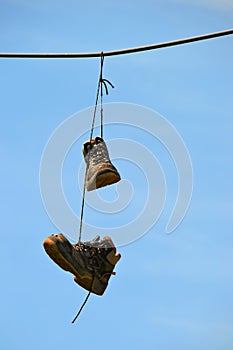 Hanging shoes