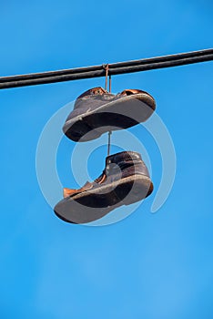 Hanging shoes