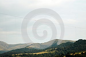 Hanging steel cables used as anti aircraft against helicopters in the Nagorno Karabakh war