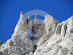 Hanging stone Rocky peak of Apennine Mountain Range